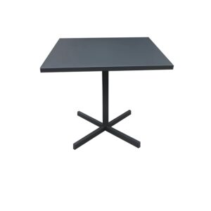 32" Gray Square Aluminum Pedestal Base Dining Table