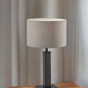 Black Wood Monument Table Lamp