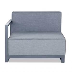 37" Gray Linen Arm Chair