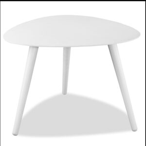 14" White Aluminum End Table