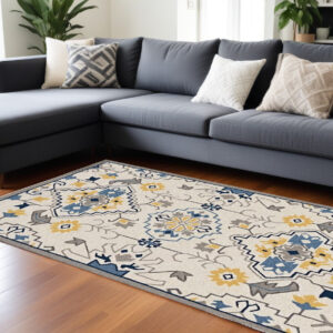8' X 10' Ivory Hand Tufted Area Rug