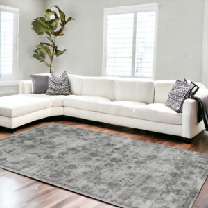 9' X 12' Grey Area Rug