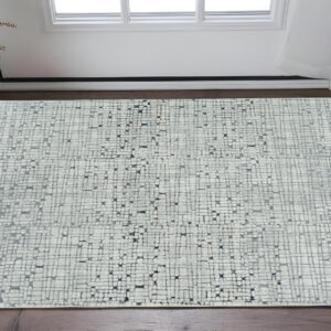 3' X 5' Grey Mosaic Area Rug