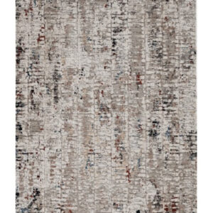 4' X 5' Beige And Gray Abstract Distressed Area Rug