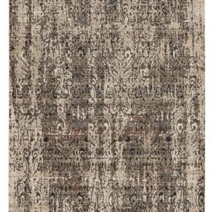 4' X 6' Gray And Tan Abstract Distressed Area Rug