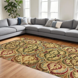 8' X 10' Multicoloured Floral Area Rug