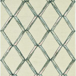8' Cream Wool Handmade Runner Rug