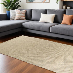 8' X 11' Ivory Hand Woven Area Rug