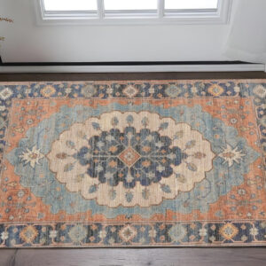 3' X 5' Blue Medallion Hand Woven Area Rug