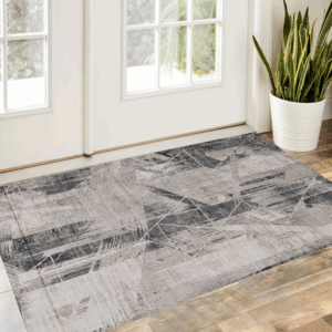 3' X 5' Gray Abstract Area Rug