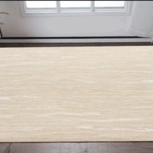 3' X 5' Ivory Hand Tufted Abstract Indoor Area Rug