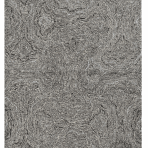 5' X 7' Gray And Dark Gray Abstract Hand Tufted Area Rug