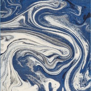 8' X 10' Blue Shag Area Rug