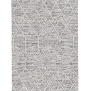 3' X 5' Ivory Geometric Area Rug