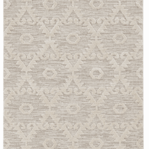 8' X 11' Ivory Beige Diamond Area Rug