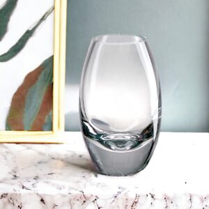 11" Clear Lead Free Crystal Oval Table Vase