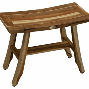 Contemporary Teak Shower Stool Or Bench In Natural Finish