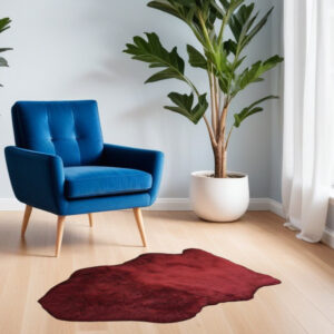 2' X 3' Raspberry New Zealand Natural Shearling Sheepskin Rug