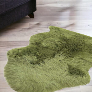 2' X 3' Sage New Zealand Lambs Wool Area Rug