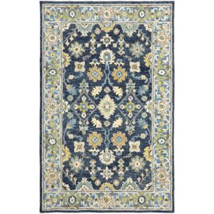 8' X 10' Navy And Blue Bohemian Rug