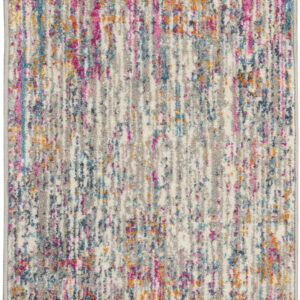 2' X 3' Ivory And Blue Abstract Area Rug