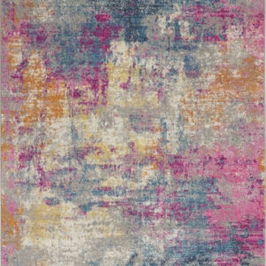 4' X 6' Ivory And Blue Abstract Area Rug