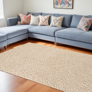 8' X 11' Modern Soft Tan Indoor Area Rug