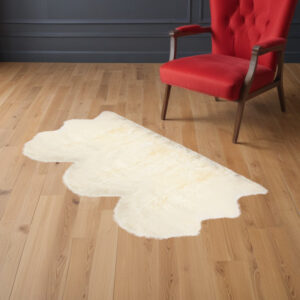 3' X 5' Trio Natural Sheepskin Area Rug