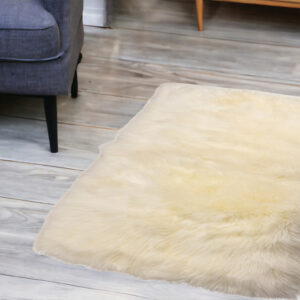 3' X 5' Natural Rectangular Sheepskin Area Rug
