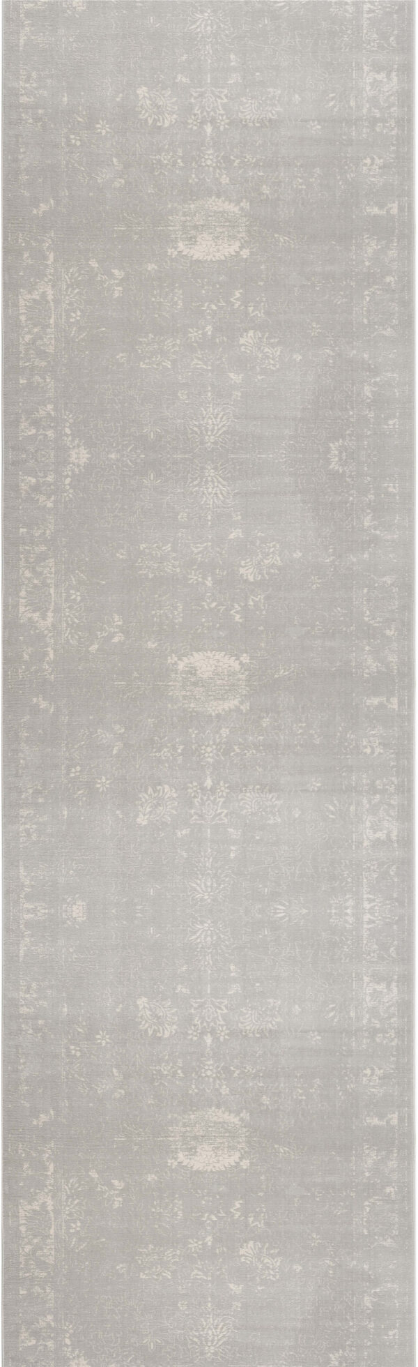 20' Grey Abstract Runner Rug