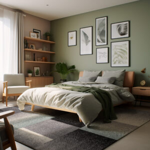 7' X 9' Gray Modern Geometric Area Rug