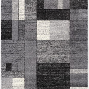 8' X 11' Gray Distressed Geometric Area Rug