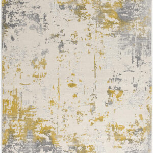 8' X 10' Gold Abstract Dhurrie Area Rug