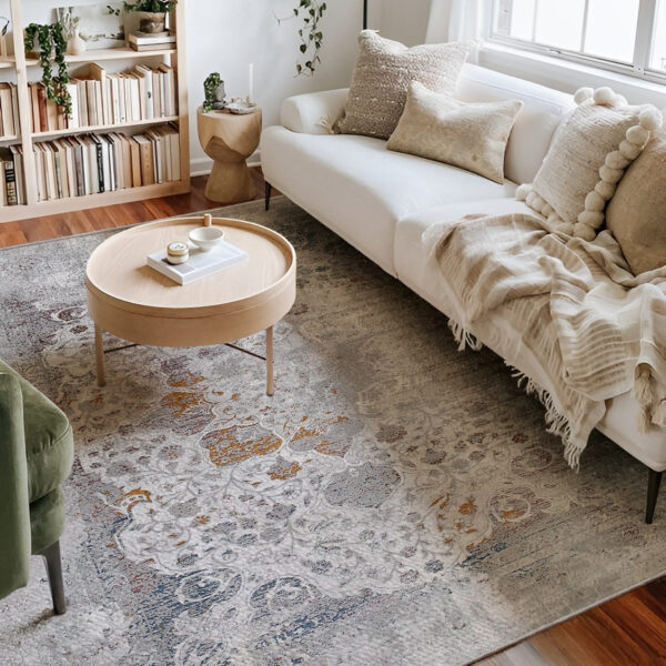 8' X 11' Gray Abstract Patterns Area Rug