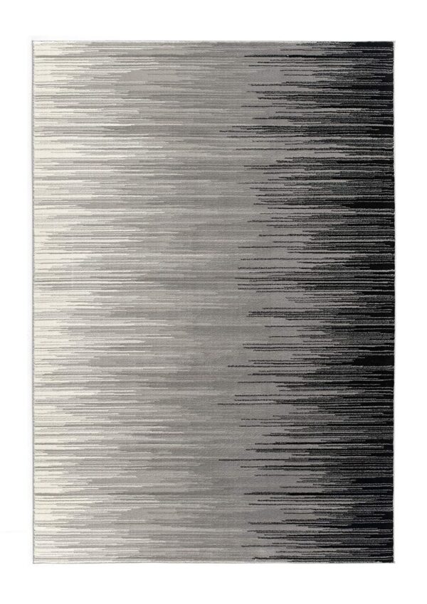 2' X 4' Black Abstract Dhurrie Area Rug