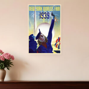 New York 1939 World's Fair Vintage Travel Unframed Print Wall Art