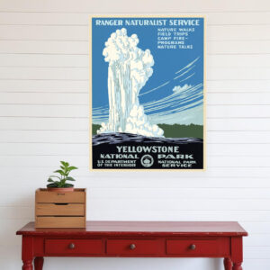 18" x 24" Yellowstone National Park c1938 Vintage Travel Poster Wall Art