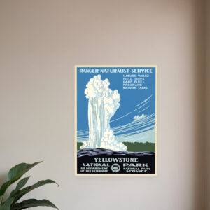 11" x 14" Yellowstone National Park c1938 Vintage Travel Poster Wall Art