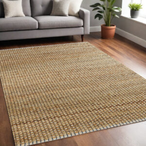 5' X 8' Natural Hand Woven Area Rug