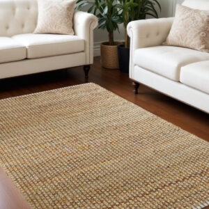 9' X 12' Natural Hand Woven Area Rug