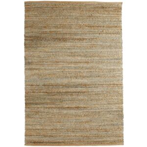 8' X 10' Teal and Natural Braided Jute Area Rug