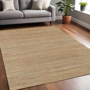 5' X 8' Natural Hand Woven Area Rug
