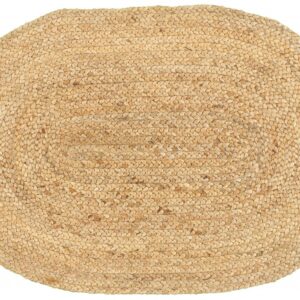 2' X 3' Soft Beige Braided Scatter Rug