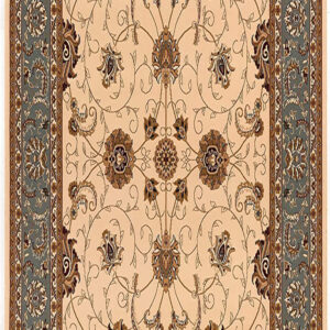 13' Blue And Ivory Oriental Runner Rug