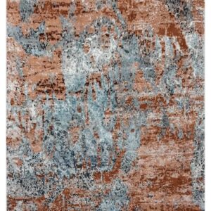 5' X 8' Rustic Brown Abstract Area Rug