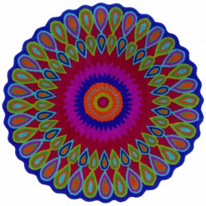 8' Pink Round Wool Hand Tufted Area Rug
