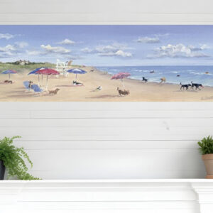 Dogs Rule The Beach Unframed Wall Art