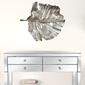 Set of Two Gray Aluminum Novelty Hanging Dimensional Sculpture