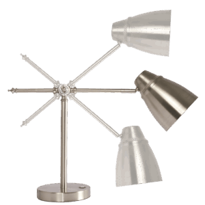 Brushed Silver LED Adjustable Desk Lamp