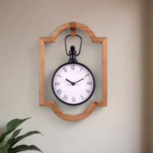 Wooden Frame Hanging Wall Clock